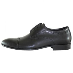 Pantofi barbati, Alberto Clarini, C213-501A-Negru, elegant, piele naturala, cu toc, negru (Marime: 44)