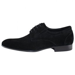 Pantofi barbati, Alberto Clarini, C211-501F-Negru, elegant, piele intoarsa, cu toc, negru (Marime: 42)