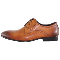 Pantofi barbati, Saccio, A581-03C-Maro, elegant, piele naturala, cu toc, maro (Marime: 41)