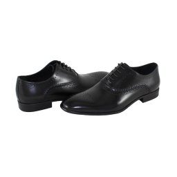 Pantofi barbati, Saccio, A199-52A-Negru, elegant, piele naturala, cu toc, negru (Marime: 44)