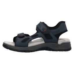 Sandale barbati, Rieker, 26955-14-Albastru-Inchis, sport, piele ecologica, cu talpa groasa, albastru inchis (Marime: 41)