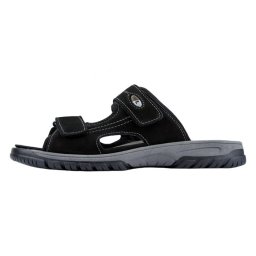 Papuci barbati, Waldlaufer, 372501-191-001-Harald-Negru, casual, piele naturala, cu talpa groasa, negru (Marime: 40,5)
