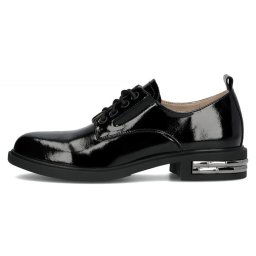 Pantofi dama, Filippo, DP6189-24-BK-L-Negru, elegant, piele naturala, cu toc, negru (Marime: 37)