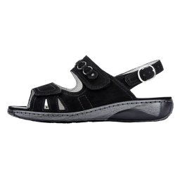 Sandale dama, Waldlaufer, 210004-191-001-Garda-Negru, casual, piele naturala, cu talpa joasa, negru (Marime: 35,5)