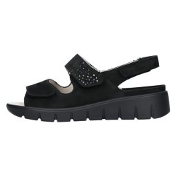 Sandale dama, Waldlaufer, 870004-162-001-M-Wiola-Negru, casual, piele naturala, cu talpa groasa, negru (Marime: 37,5)