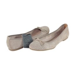 Balerini dama, s.Oliver, 5-22107-24-Bej, casual, piele intoarsa, cu talpa joasa, bej (Marime: 36)