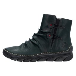 Ghete dama, Rieker, 55052-54-Verde, casual, piele ecologica, cu talpa joasa, verde (Marime: 37)