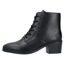 Ghete dama, Rieker, 73930-00-Negru, casual, piele ecologica, cu toc, negru (Marime: 38)