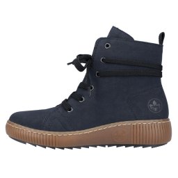 Ghete dama, Rieker, Z6637-14-Albastru-Inchis, casual, piele ecologica, cu talpa joasa, albastru inchis (Marime: 37)