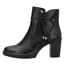 Botine dama, Rieker, Y2567-00-Negru, casual, piele naturala, cu toc, negru (Marime: 40)