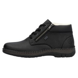 Ghete barbati, Rieker, 05108-00-Negru, casual, piele naturala, impermeabil, imblanite, cu talpa joasa, negru (Marime: 43)