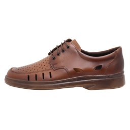 Pantofi barbati, Nicolis, 72564-Maro, casual, piele naturala, perforati, cu talpa joasa, maro (Marime: 43)
