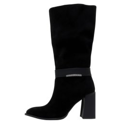 Cizme dama, Epica, HMHM50012B-01-I-Negru, elegant, piele intoarsa, lungi, cu toc, negru (Marime: 40)