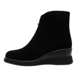 Ghete dama, Karisma, W1W150001A-01-I-Negru, elegant, piele intoarsa, cu platforma, negru (Marime: 38)