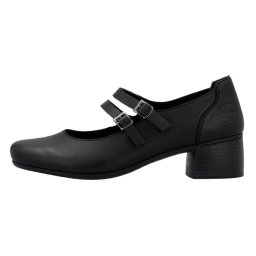Pantofi dama, Rieker, 41651-00-Negru, casual, piele naturala, cu toc, negru (Marime: 39)