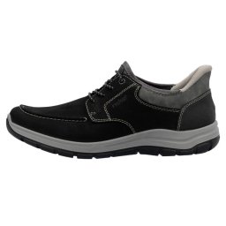 Pantofi barbati, Rieker, 03656-00-Negru, casual, piele naturala, cu talpa joasa, negru (Marime: 44)