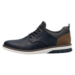 Pantofi barbati, Rieker, 14450-15-Albastru-Inchis, casual, piele naturala, cu talpa joasa, albastru inchis (Marime: 44)