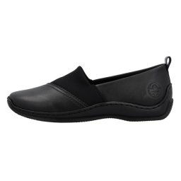 Pantofi dama, Rieker, L1790-00-Negru, casual, piele naturala, cu talpa joasa, negru (Marime: 41)