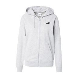 PUMA Bluză cu fermoar sport 'ESS No. 1' gri deschis