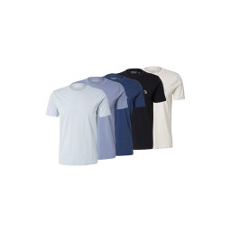 Abercrombie & Fitch Tricou albastru marin / bleumarin / albastru deschis / negru / alb