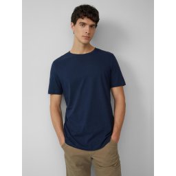 s.Oliver Tricou barbati, Regular Fit din amestec de in si bumbac, Bleumarin inchis (SELECTATI MARIMEA: S)