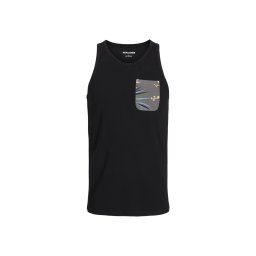 JACK & JONES T-shirt Jjhawaii Pocket Tanktop Sl 12269321 C-N10 black