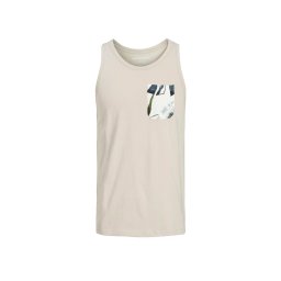 JACK & JONES T-Shirt Jjhawaii Pocket Tanktop Sl 12269321 13-0000 TCX moonbeam