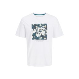 JACK & JONES T-Shirt Jjhawaii Shape Tee Ss Crew Neck Ln 12269324 C-N100 white