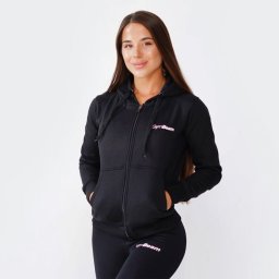 GymBeam Hanorac pentru femei Zipper Hoodie Black S