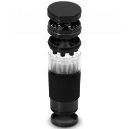 Grinder Black Leaf Smoke Lover + Incarcator 8 conuri 4 parti Ø69mm
