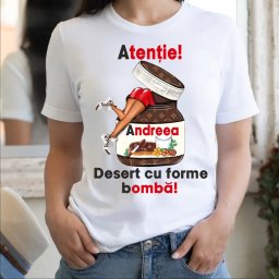 Tricou personalizat Nutela Desert cu forme bomba