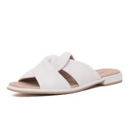 Papuci dama din piele naturala, Caprice, 9-27100-42 102 WHITE NAPPA, alb