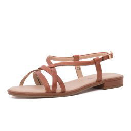 Sandale dama din piele naturala, Caprice, 9-28100-44 303 COGNAC NAPPA, coniac