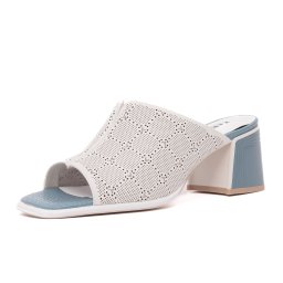 Papuci dama din piele naturala, KARISMA, 7QXS60019C 13-N, alb