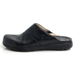Saboti barbati, Batz, Peter-Negru, casual, piele naturala, ortopedici, cu talpa groasa, negru (Marime: 45)