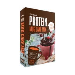 GymBeam Mug Cake Mix proteic 500 g ciocolată cu fulgi de ciocolată