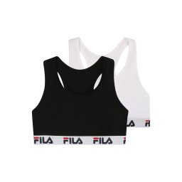 FILA Sutien roșu intens / negru / alb / alb murdar