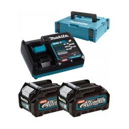 Makita - PSK XGT - Set 2 acumulatori si incarcator, Li-Ion, 40 V, 2 Ah, incarcare rapida, valiza speciala
