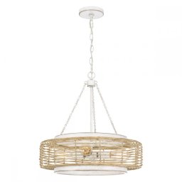 Lustra Waylon QZ-WAYLON-4P-AWH, 4xE27, D50,4cm, alb antichizat