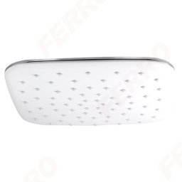 Cap dus fix patrat 250x250 mm, alb-crom