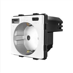 Modul priza Schuko + USB-A + USB-C 20W Fast Charge