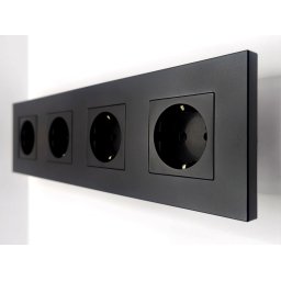 Priza cvadrupla configurabila 4 doze cu rama de plastic (simpla, USB, Wifi, internet, tv)