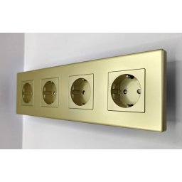 Priza cvadrupla configurabila 4 doze cu rama de plastic (simpla, USB, Wifi, internet, tv)