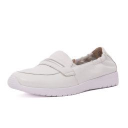 Pantofi dama casual din piele naturala, Caprice, 9-24702-44 105 WHITE DEER, alb