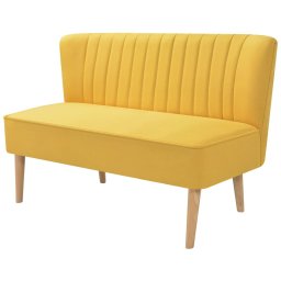 Canapea cu material textil, 117 x 55,5 x 77 cm, galben GartenMobel Dekor