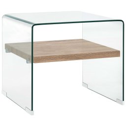 Masuta de cafea, transparent, 50x50x45 cm, sticla securizata GartenMobel Dekor