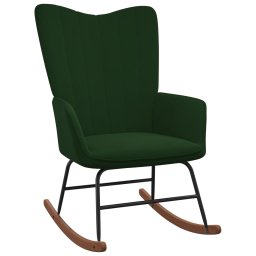 Scaun balansoar, verde închis, catifea GartenMobel Dekor