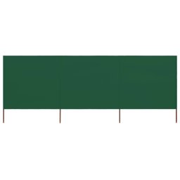 Paravan anti-vant cu 3 panouri, verde, 400 x 80 cm, textil GartenMobel Dekor