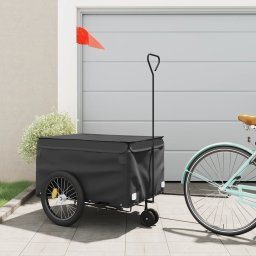 Remorca pentru biciclete, negru, 45 kg, fier GartenMobel Dekor