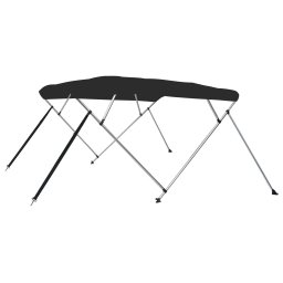 Parasolar barca Bimini cu 4 arcuri, negru, 239x184x131 cm GartenMobel Dekor